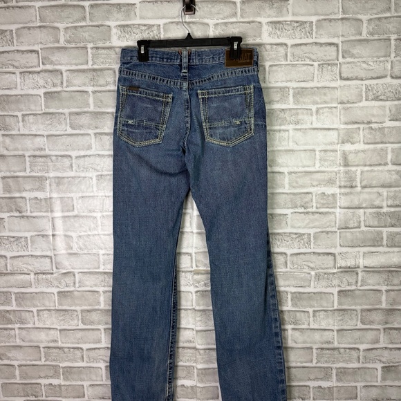 Ariat M5 Straight Fit Distressed Western Denim Work Jeans Mens 32 x 36 - Picture 3 of 12